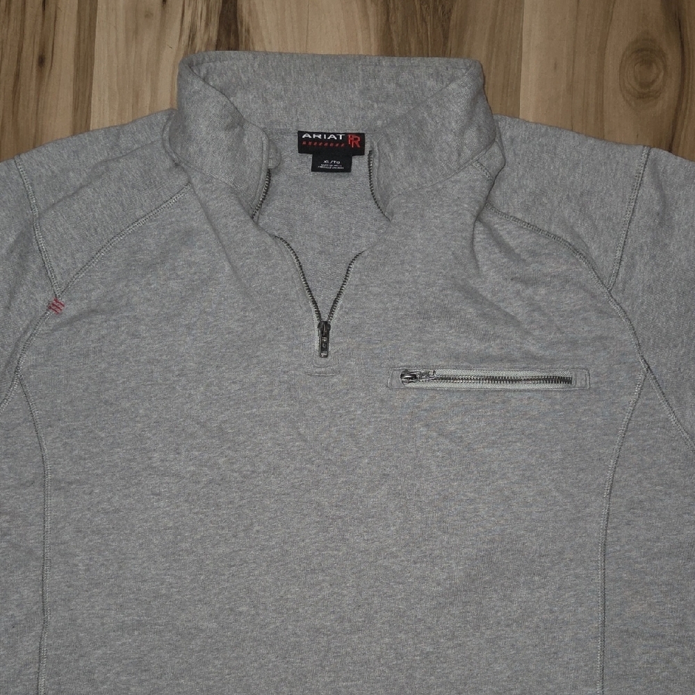 Ariat Heather Gray Quarter-Zip Pullover